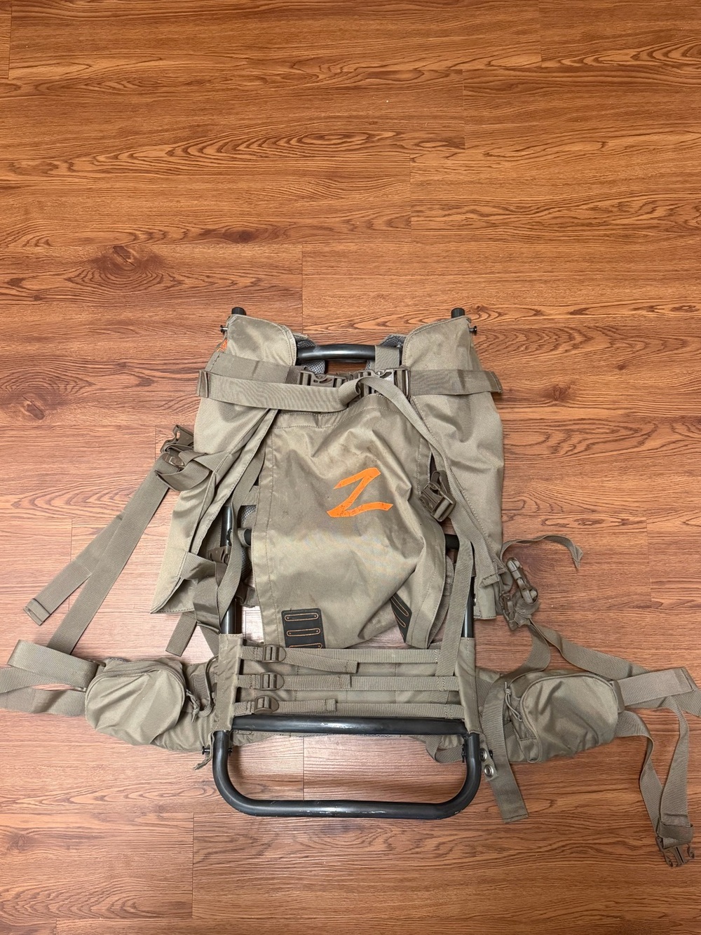 Z Light Brown Tactical Frame Backpack - Outdoor Carry Pack